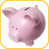 A pink piggybank
